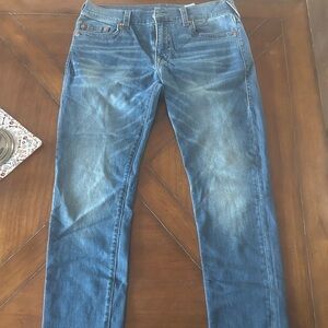 True Religion Rocco- Relaxed Skinny- Men's Blue Jeans 34W